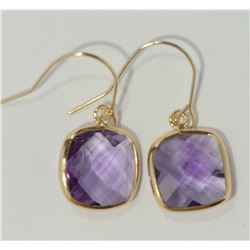 14KT GOLD AMETHYST EARRINGS