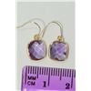 Image 2 : 14KT GOLD AMETHYST EARRINGS