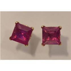 14KT GOLD RUBY (2.15CT) EARRINGS