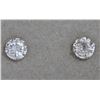 Image 1 : 14KT WHITE GOLD DIAMOND (0.40CT) EARRINGS