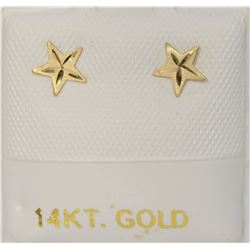 14KT GOLD STAR EARRINGS