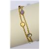 Image 1 : STERLING SILVER GOLD PLATED GEMSTONE BRACELET