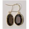 Image 2 : 14KT GOLD GARNET EARRINGS
