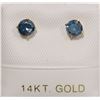 Image 1 : 14KT GOLD BLUE DIAMOND (0.44CT) EARRINGS