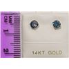 Image 2 : 14KT GOLD BLUE DIAMOND (0.44CT) EARRINGS
