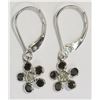 Image 1 : 14KT WHITE GOLD BLACK DIAMOND (0.80CT) & WHITE