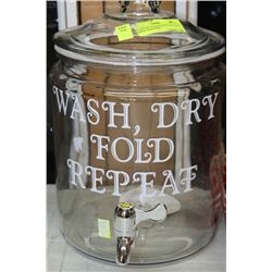 "WASH, DRY, FOLD, REPEAT" 2 GAL. DRINK DISPENSER