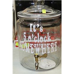 "IT'S 5 O'CLOCK SOMEWHERE" 2 GAL. DRINK DISPENSER