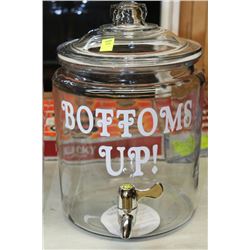 "BOTTOMS UP!" 2 GAL. DRINK DISPENSER