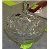 Image 1 : HAND CUT 24% LEAD CRYSTAL LIDDED CANDY DISH