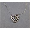 Image 1 : #34 STERLING SILVER BLACK & WHITE CUBIC HEART