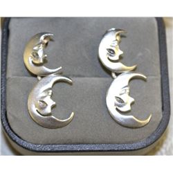 STERLING SILVER MOON EARRINGS