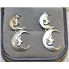 Image 1 : STERLING SILVER MOON EARRINGS