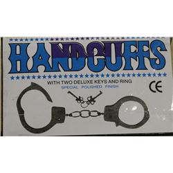 HANDCUFFS W/ 2 DELUXE KEYS & RING