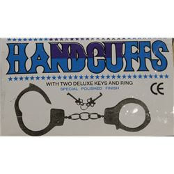HANDCUFFS W/ 2 DELUXE KEYS & RING