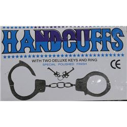 HANDCUFFS W/ 2 DELUXE KEYS & RING