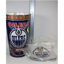 EDMONTON OILERS CONTAINER & 24 BANNERS