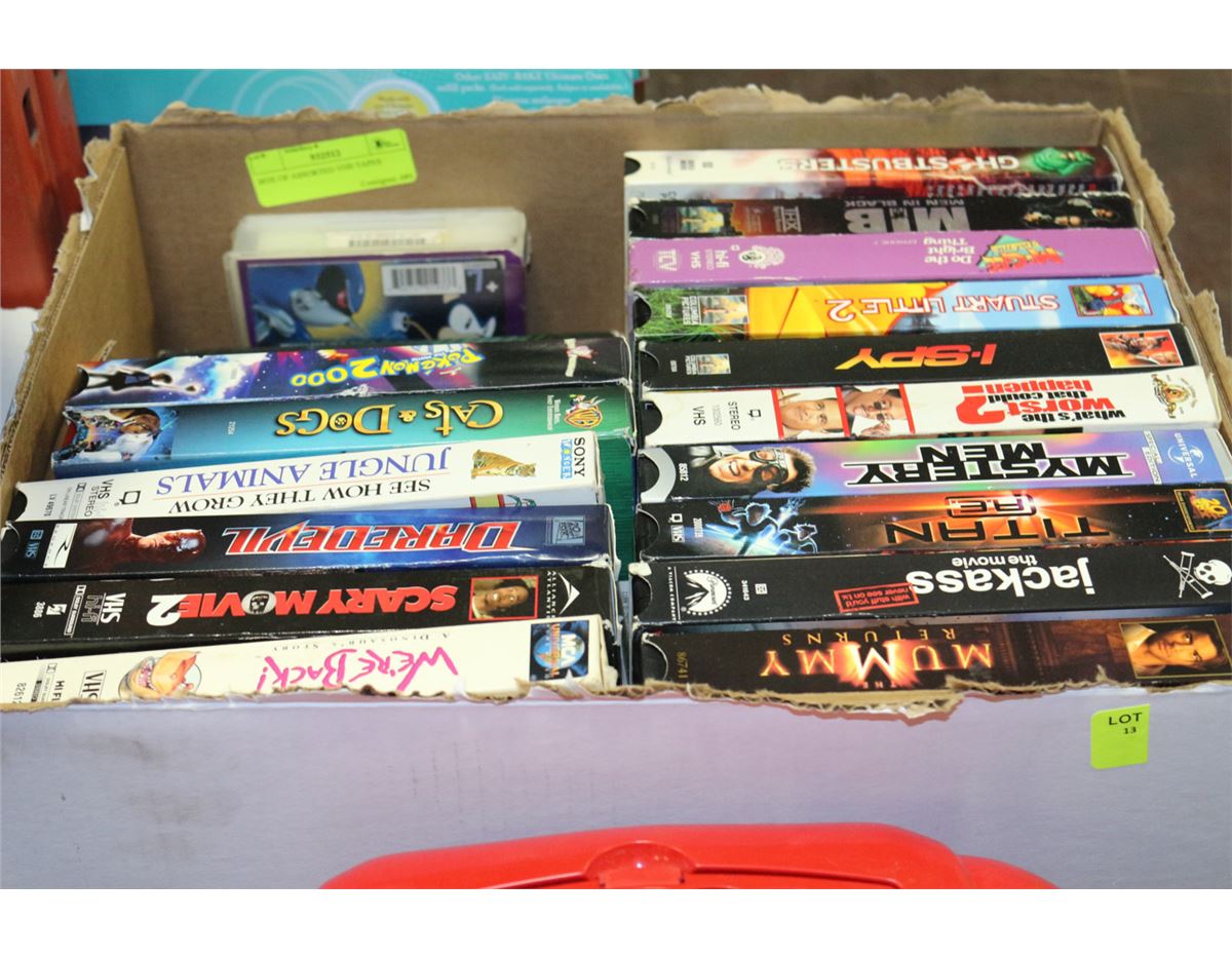 BOX OF ASSORTED VHS TAPES