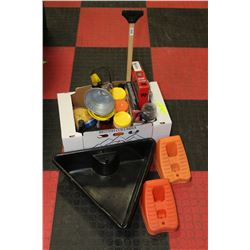 TOTE OF ASSORTED AUTOMOTIVE ITEMS