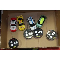 SET OF 4 ASSORTED RC CARS W/ CONTROLLERS