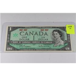 CANADIAN CENTENNIAL ONE DOLLAR BANKNOTE
