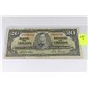 Image 1 : 1937 CANADIAN 20 DOLLAR BANKNOTE