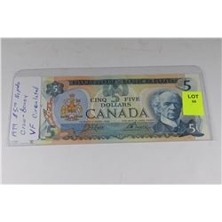 1979 CANADIAN FIVE DOLLAR BANKNOTE