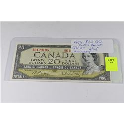 GEM UNC 1954 CANADIAN TWENTY DOLLAR BANKNOTE