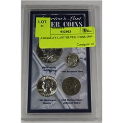 AMERICA'S LAST SILVER COINS 1964