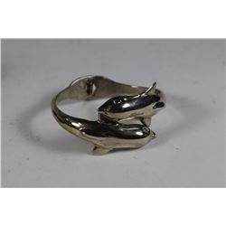 STERLING SILVER DOLPHIN  BANGLE