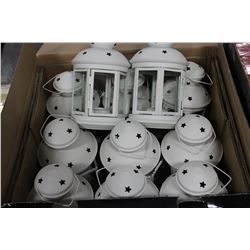 BOX OF TEALIGHT BARN LATERNS
