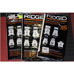 3 RIGID SHOP DUST BAGS