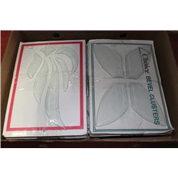 BOX OF BEVELLED CLUSTERS DECARATIONS