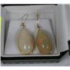 Image 1 : #70 PAIR OF 10 KT GOLD CABOCHON NATURAL OPAL DROP