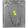 Image 1 : #10 10 KT WHITE GOLD NATURAL RUBY NECKLACE