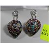 Image 1 : #14 .925 STERLING SILVER MULTI GEMSTONE EARRINGS