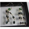Image 1 : #12 14KT YELLOW GOLD SAPPHIRE AND EMERALD EARRINSS
