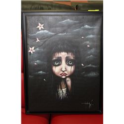 FRAMED PICTURE OF CRYING GIRL