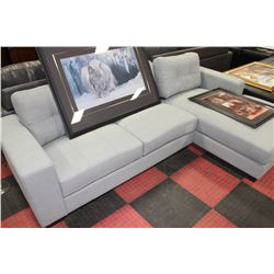 LIGHT BLUE APT SIZE SECTIONAL