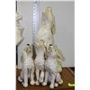 Image 1 : PAIR OF CERAMIC HOWLING DOG ORNAMENTS