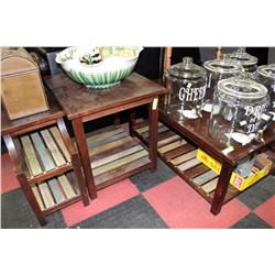 WOOD MULTI COLOURED COFFEE TABLE SET