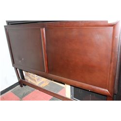 DARK WOODEN KING SIZED HEADBOARD