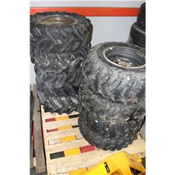 PALLET OF ASSORTED QUAD TIRES WITH RIMS