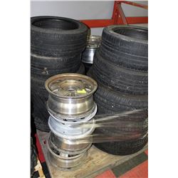 PALLET OF ASSORTED CAR & TRUCK TIRES AND ASSORTED