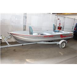 14' ALUMINUM "DEEP WATER" FISHING BOAT SOLD WITH