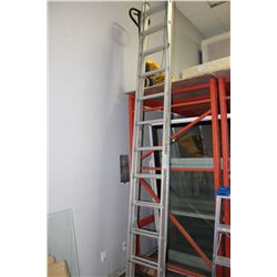 12' EXTENDS TO 24' ALUMINUM EXTENSION LADDER