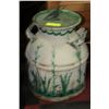 Image 1 : VINTAGE PAINTED CREAM CAN W/ SUNDIAL