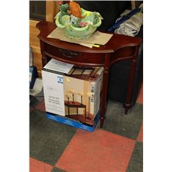 WOOD TELEPHONE TABLE W/ DRAWER