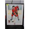 Image 1 : FRAMED STAN MIKITA PRINT WITH SIGNED HOCKEY CARD