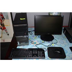 ACER COMPUTER, 80 GB, 19" MONITOR, MOUSE,